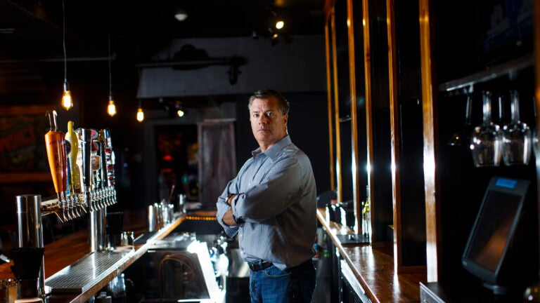 Restauranteur Doug Bacon poses for a portrait in his Hopewell Kitchen and Bar in Boston, MA, July 19, 2017.