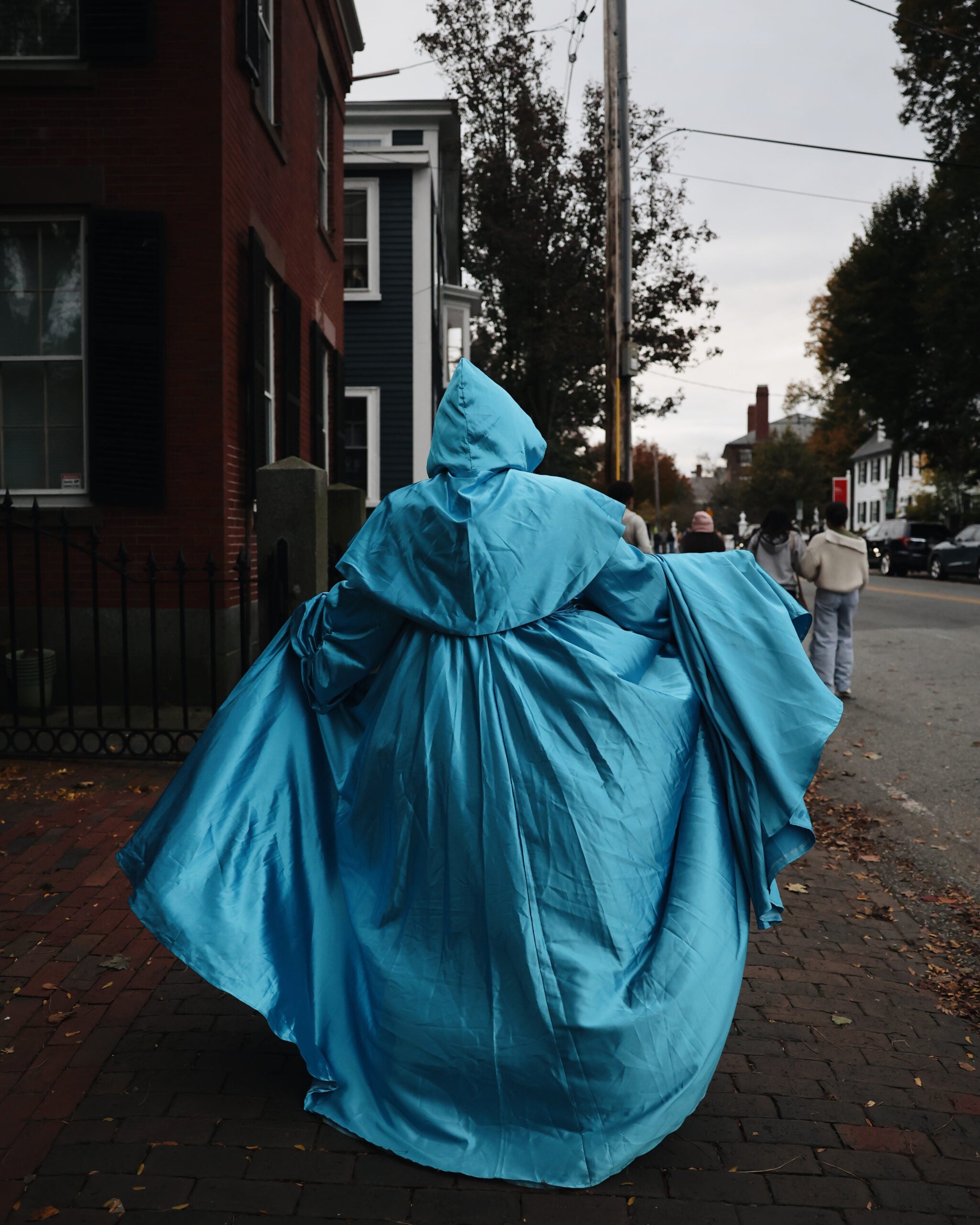 Costumes are seen prior to Halloween in downtown Salem, Mass.