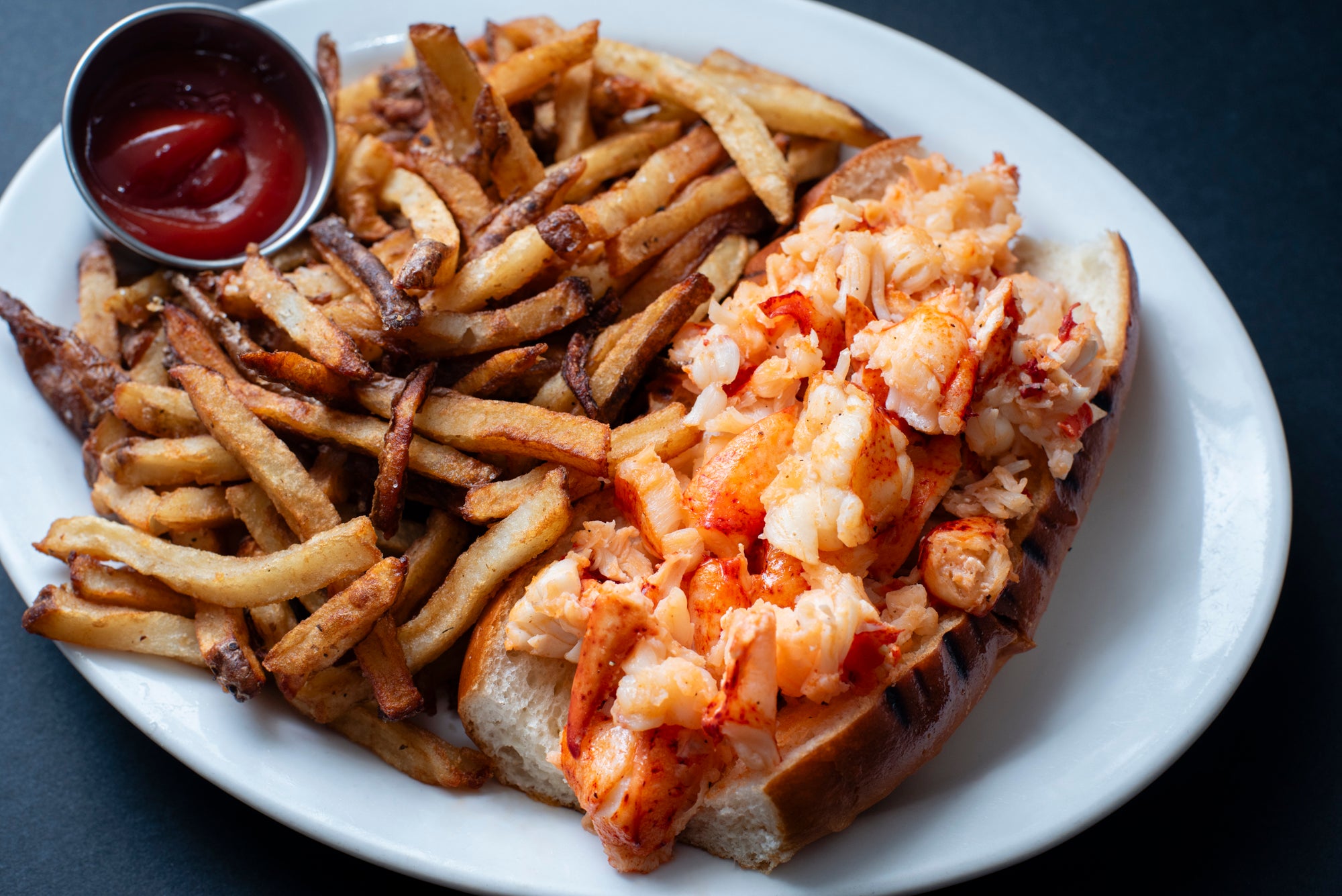 The lobster roll at Neptune Oyster.