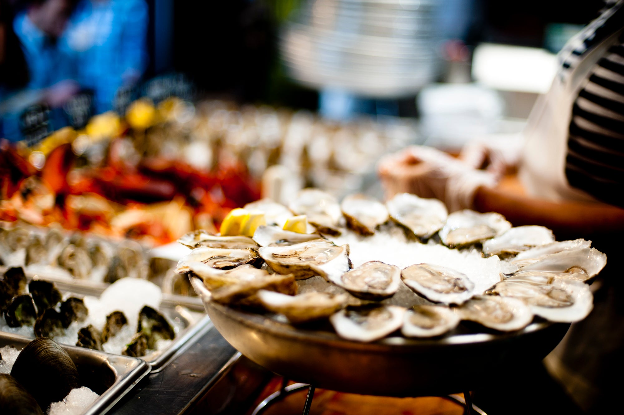 Oysters and more from the raw bar at Neptune.