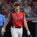 Blaze Jordan is seen during the T-Mobile Home Run Derby at Progressive Field on July 08, 2019 in Cleveland, Ohio.