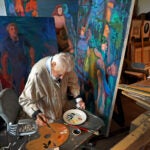 Salvatore Del Deo, painter and co-founder of the famous Ciro & Sal's in his Provincetown art studio.