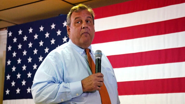 Republican presidential candidate former New Jersey Gov. Chris Christie.