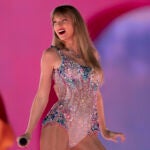 Taylor Swift performs during "The Eras Tour" in Nashville, Tenn.