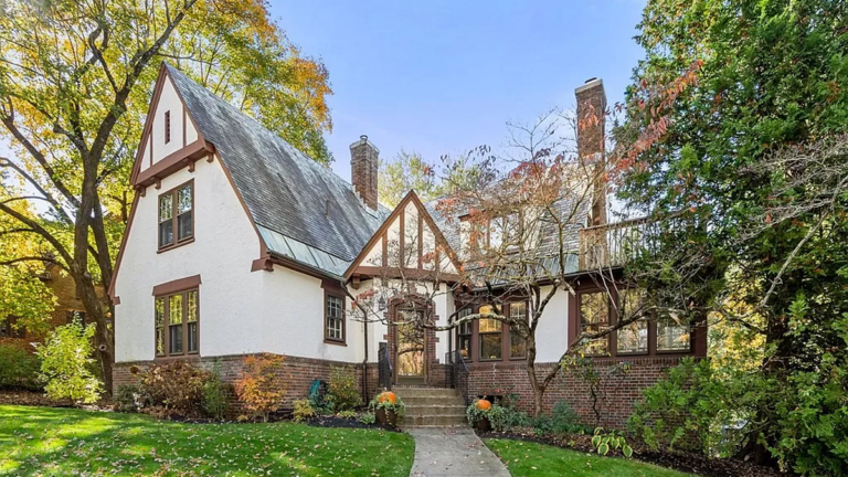 Tudor style home in Worcester, MA.