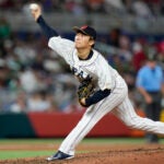 Japan's Yoshinobu Yamamoto delivers a pitch during the fifth inning of a World Baseball Classic game against Mexico on March 20, 2023, in Miami. Yamamoto will be allowed to move to an MLB team under the player posting system, the Orix Buffaloes said Sunday, Nov. 5, after it lost Game 7 of the Japan Series to the Hanshin Tigers.