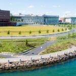 A photo of the UMass Boston campus.