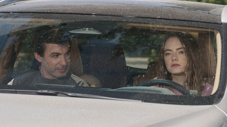 Nathan Fielder as Asher and Emma Stone as Whitney in "The Curse."