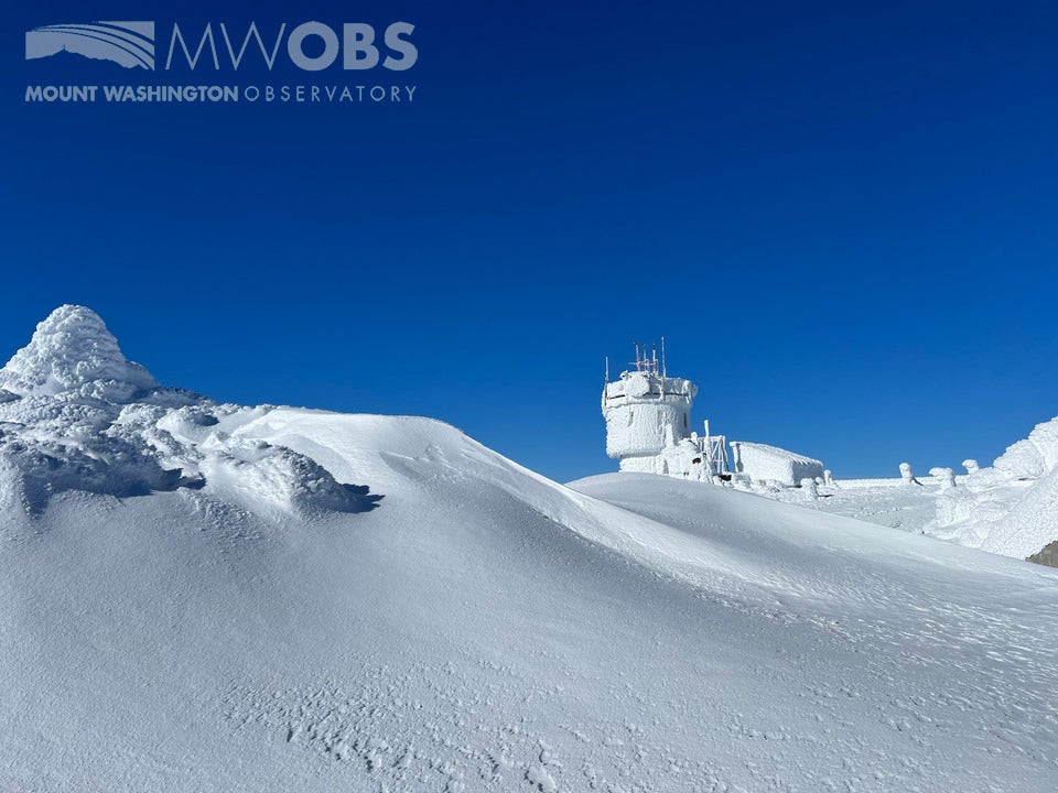 17.6 inches of snow fell on the summit of Mount Washington