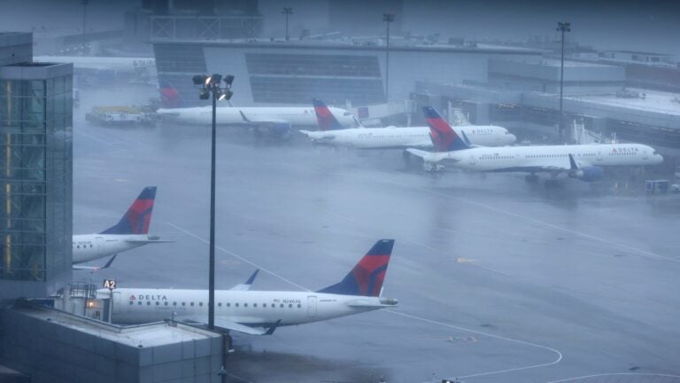 Flights grounded delayed at Logan Airport due to high winds