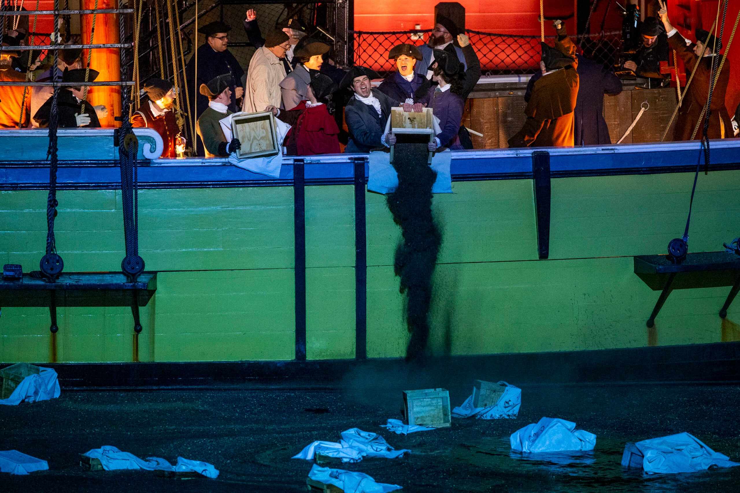 Photos Boston Tea Party turns 250 years old with reenactments of the