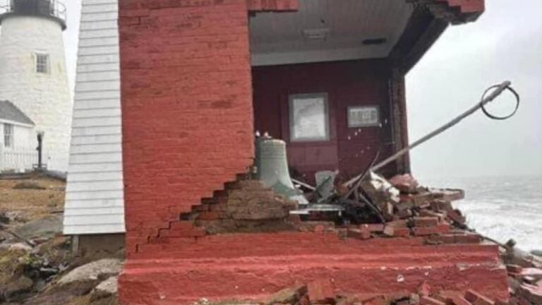 Historic Maine lighthouse suffers extensive damage in storm