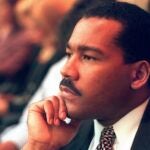FILE - Dexter King, son of the late civil rights leader Martin Luther King Jr., listens to arguments in the State Court of Criminal Appeals in Jackson, Tenn. in 1997.