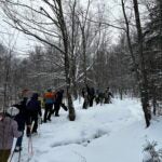 A large group of skiers and snowboarders was rescued after they became lost in the Vermont backcountry on Saturday afternoon, officials said.