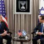 U.S. Secretary of State Antony Blinken and Israel's President Isaac Herzog.