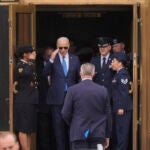 President Joe Biden departs Walter Reed National Military Medical Center following a physical, Wednesday, Feb. 28, 2024, in Bethesda, Md.