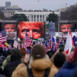Trump supporters participate in a rally in Washington.