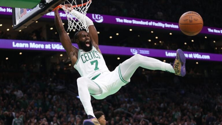 Jaylen Brown places second in 2024 NBA Slam Dunk contest