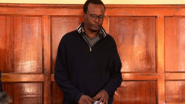 Kevin Adam Kinyanjui Kangethe appears at the Mililani law court in Nairobi, Kenya, on Jan. 31, 2024.
