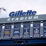 Gillette Stadium Patriots Super Bowl banners