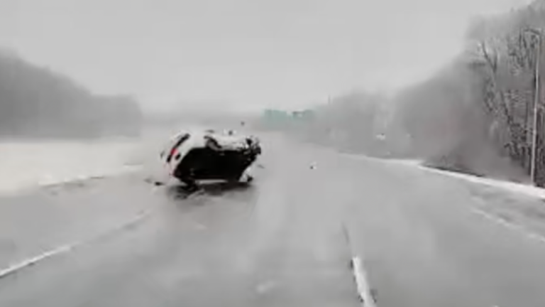 Watch: Ambulance narrowly avoids careening car on I-95 - Vimarsana News