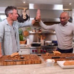 A still from the series "Tomorrow's Menu" with chef Douglass Williams, right.