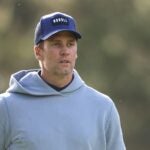 PEBBLE BEACH, CALIFORNIA - FEBRUARY 01: Former NFL quarterback Tom Brady looks on during the first round of the AT&T Pebble Beach Pro-Am at Spyglass Hill Golf Course on February 01, 2024 in Pebble Beach, California.