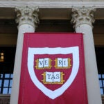 Widener Library in Harvard Yard in Cambridge, MA on October 05, 2018.