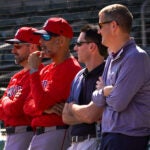 President and CEO Sam Kennedy joined Boston Red Sox manager Alex Cora and Boston Red Sox Chief Baseball Officer Craig Breslow to watch live batting practice. Boston Red Sox Spring Training.