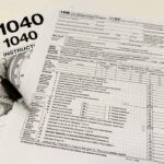 An Internal Revenue Service 2023 1040 tax form and instructions.