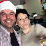 Johnathan Walton and Marianne "Mair" Smyth pose for a selfie.