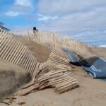 An access point at Salisbury Beach was destroyed in Sunday's storm.