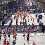 2024 Boston Marathon finish line on Boylston Street