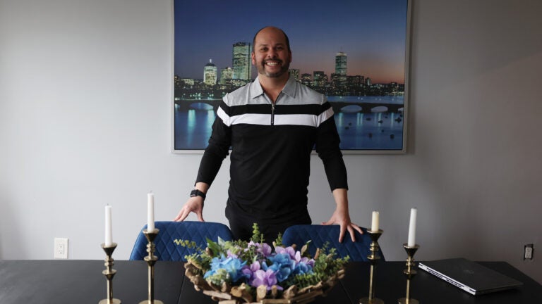 Bobby Ortega, a former South Ender, in his Dorchester home.