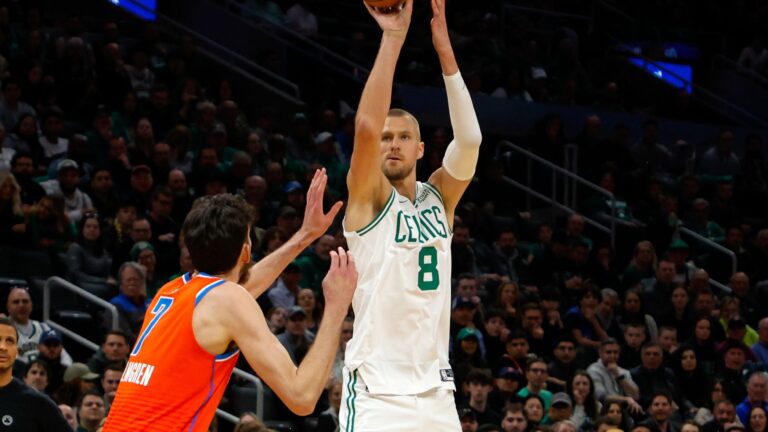 Celtics&rsquo; rout of Thunder was a showcase for what Kristaps Porzingis adds to this team