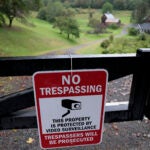 A no trespassing sign