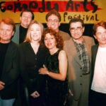 FILE - Former cast members of SCTV, from left, Dave Thomas, Joe Flaherty, Catherine O'Hara, Andrea Martin, foreground, Harold Ramis, Eugene Levy and Martin Short, pose at the U.S. Comedy Arts Festival on March 6, 1999, in Aspen, Colo. Flaherty, a founding member of the Canadian sketch series “SCTV,” died Monday, April 1, 2024 at age 82.