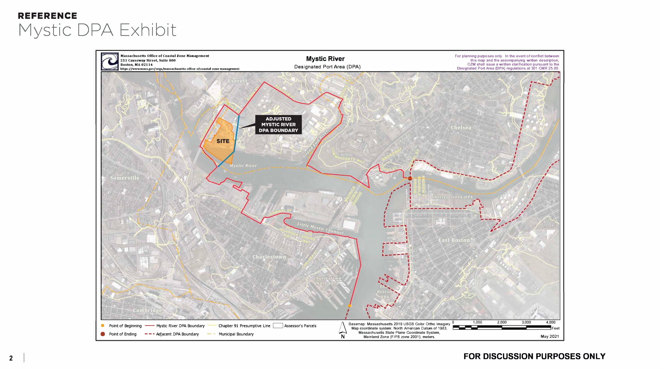 Mystic River designated port area map 2024 Revolution
