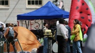 Harvard students set up pro-Palestinian encampment in the Yard