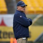 Pittsburgh, PA 12-16-18: New England Patriots football research director Ernie Adams was out on the field early checking out the scene as well as the turf conditions.The New England Patriots visited the Pittsburgh Steelers in a regular season NFL football game at Heinz Field.