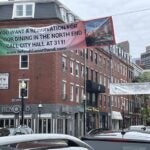 North End outdoor dining ban banners