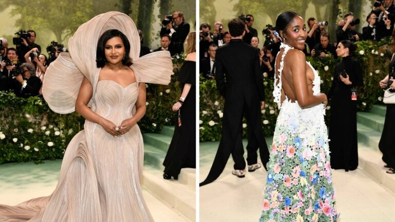 Mindy Kaling, left, and Ayo Edebiri attend The Metropolitan Museum of Art's Costume Institute benefit gala.