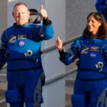 NASA astronauts Butch Wilmore, left, and Suni Williams.