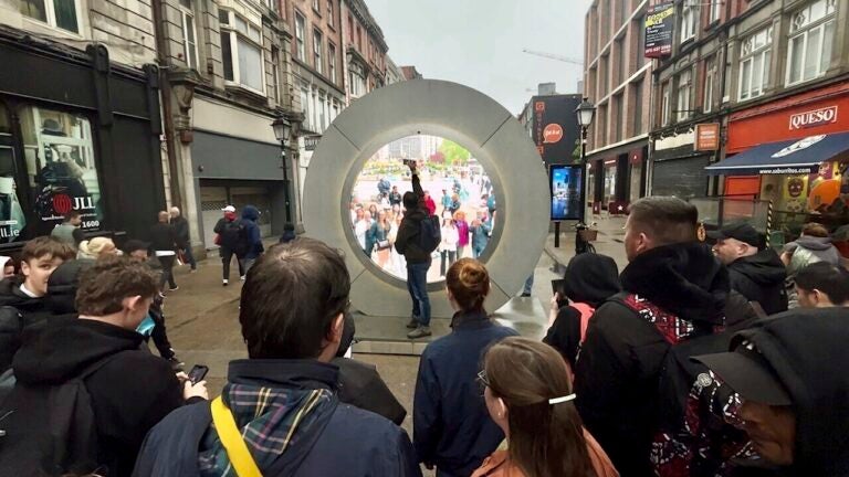 Sidewalk video ‘Portal’ linking NYC and Dublin by livestream temporarily paused after lewd antics