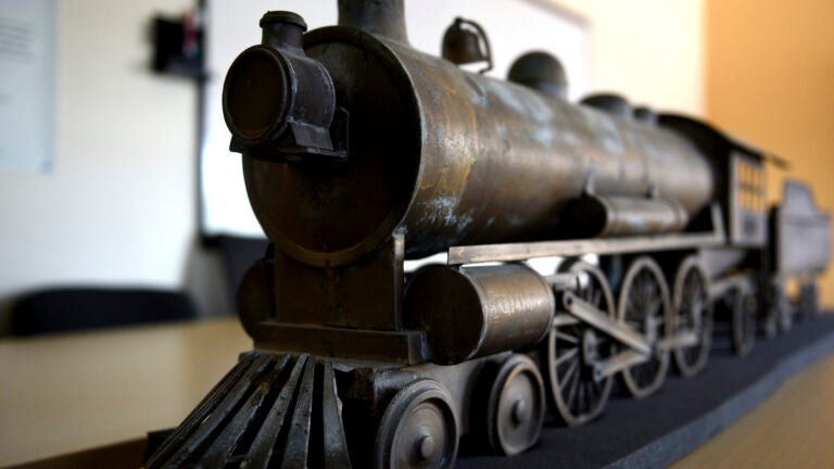 An antique weathervane that once sat on top of a Vermont railway station.