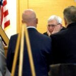 Superior Court Justice Andrew Schulman conducts a bench hearing.