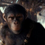 This image released by 20th Century Studios shows Noa, played by Owen Teague, in a scene from "Kingdom of the Planet of the Apes."