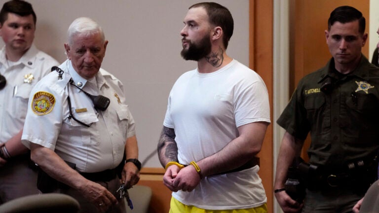 Adam Montgomery arrives for his sentencing hearing at Hillsborough Superior Court, Thursday, May 9, 2024, in Manchester N.H.