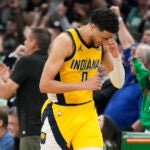 Indiana Pacers guard Tyrese Haliburton Game 1 Celtics loss