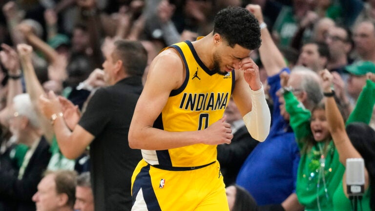 Indiana Pacers guard Tyrese Haliburton Game 1 Celtics loss